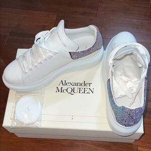 Alexander McQueen Women's Sneakers with Glitter Accents